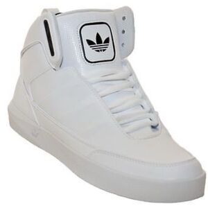 Adidas White High-Top Sneakers Sleek Design